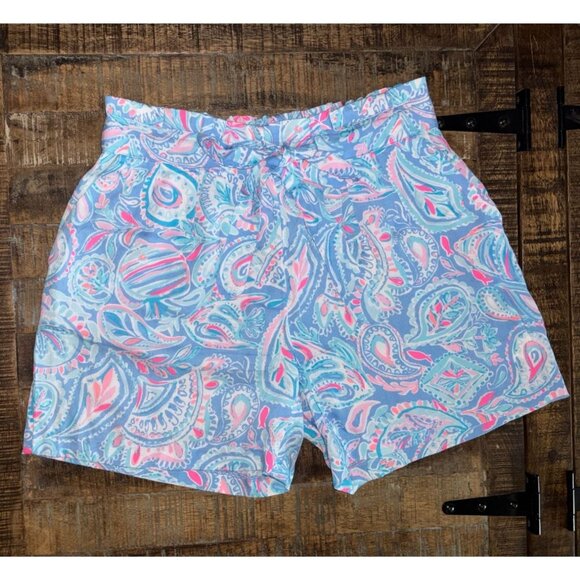 Lilly Pulitzer Kaylene Shorts Modal Tencel Fish Kiss Zanzibar Tie Waist XS - Picture 12 of 12